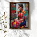 Tablou decorativ, NAL008-46, MDF, Lemn masiv, Multicolor