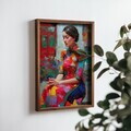 Tablou decorativ, NAL008-70, MDF, Lemn masiv, Multicolor