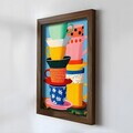 Tablou decorativ, NAL012-46, MDF, Lemn masiv, Multicolor
