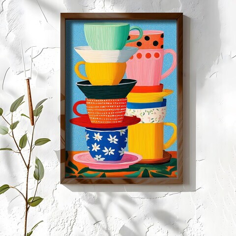 Tablou decorativ, NAL012-70, MDF, Lemn masiv, Multicolor