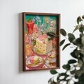 Tablou decorativ, NAL020-70, MDF, Lemn masiv, Multicolor