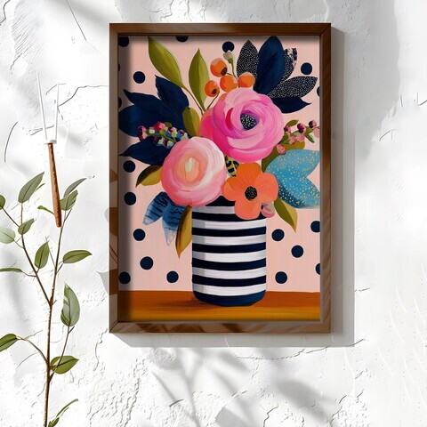 Tablou decorativ, NAL021-46, MDF, Lemn masiv, Multicolor