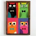 Tablou decorativ, NAL022-46, MDF, Lemn masiv, Multicolor