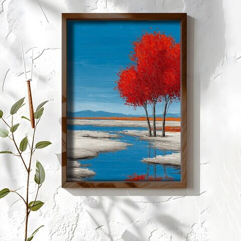 Tablou decorativ, NAL026-70, MDF, Lemn masiv, Multicolor