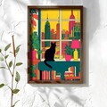Tablou decorativ, NAL027-46, MDF, Lemn masiv, Multicolor
