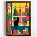 Tablou decorativ, NAL027-70, MDF, Lemn masiv, Multicolor