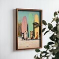 Tablou decorativ, NAL032-70, MDF, Lemn masiv, Multicolor