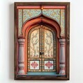 Tablou decorativ, NAL046-46, MDF, Lemn masiv, Multicolor