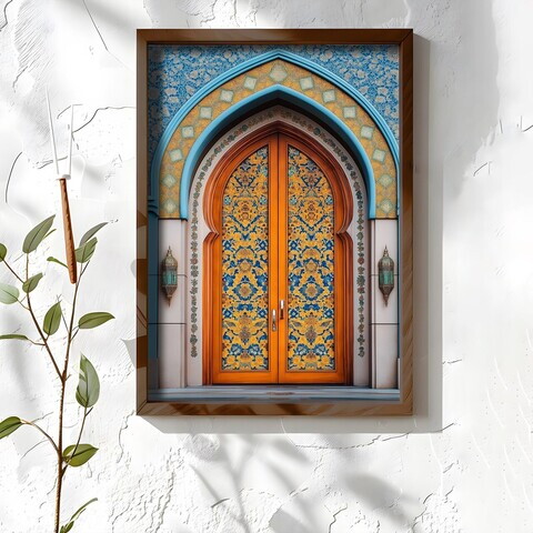 Tablou decorativ, NAL047-46, MDF, Lemn masiv, Multicolor