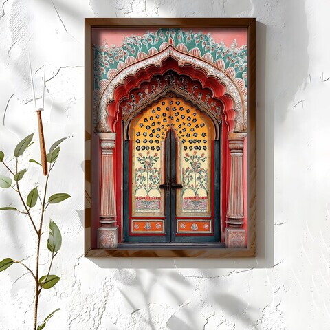 Tablou decorativ, NAL052-46, MDF, Lemn masiv, Multicolor