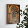Tablou decorativ, NAL053-70, MDF, Lemn masiv, Multicolor