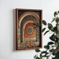 Tablou decorativ, NAL054-70, MDF, Lemn masiv, Multicolor