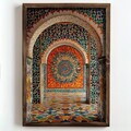 Tablou decorativ, NAL054-70, MDF, Lemn masiv, Multicolor