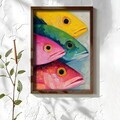 Tablou decorativ, NAL063-46, MDF, Lemn masiv, Multicolor