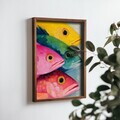 Tablou decorativ, NAL063-70, MDF, Lemn masiv, Multicolor