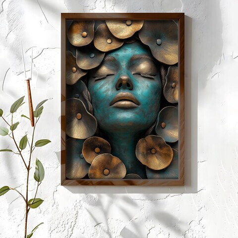 Tablou decorativ, NAL066-70, MDF, Lemn masiv, Multicolor
