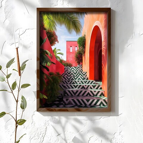 Tablou decorativ, NAL070-46, MDF, Lemn masiv, Multicolor