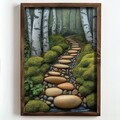 Tablou decorativ, NAL083-70, MDF, Lemn masiv, Multicolor