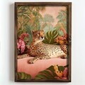 Tablou decorativ, NAL091-46, MDF, Lemn masiv, Multicolor