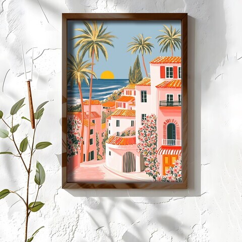 Tablou decorativ, NAL092-46, MDF, Lemn masiv, Multicolor