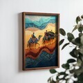Tablou decorativ, NAL097-70, MDF, Lemn masiv, Multicolor