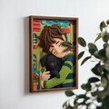 Tablou decorativ, NAL112-46, MDF, Lemn masiv, Multicolor