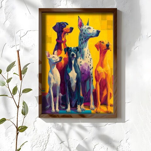 Tablou decorativ, NAL116-46, MDF, Lemn masiv, Multicolor