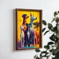 Tablou decorativ, NAL116-70, MDF, Lemn masiv, Multicolor