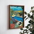Tablou decorativ, NAL119-46, MDF, Lemn masiv, Multicolor