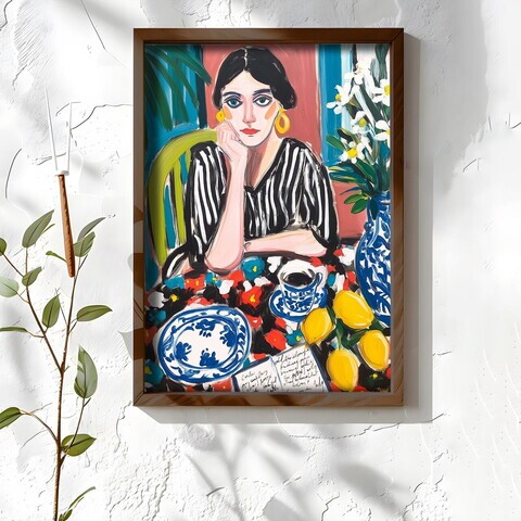 Tablou decorativ, NAL124-46, MDF, Lemn masiv, Multicolor