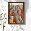 Tablou decorativ, NAL135-70, MDF, Lemn masiv, Multicolor