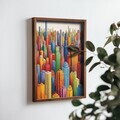 Tablou decorativ, NAL135-70, MDF, Lemn masiv, Multicolor