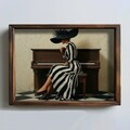 Tablou decorativ, NAL178-70, MDF, Lemn masiv, Multicolor