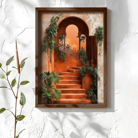 Tablou decorativ, NAL183-46, MDF, Lemn masiv, Multicolor