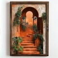 Tablou decorativ, NAL183-70, MDF, Lemn masiv, Multicolor