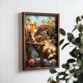 Tablou decorativ, NAL208-70, MDF, Lemn masiv, Multicolor