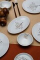 Set de mic dejun, Hermia, 858CMR1106, Portelan, Platou Mare: (2 Bucăți) , Multicolor