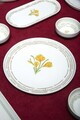 Set de mic dejun, Hermia, 858CMR1113, Portelan, Platou: 22 cm (2 bucăți), Multicolor