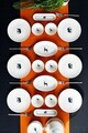 Set de mic dejun, Hermia, 858CMR1119, Portelan, Platou: 20 cm (6 bucăți), Multicolor