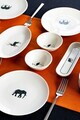 Set de mic dejun, Hermia, 858CMR1119, Portelan, Platou: 20 cm (6 bucăți), Multicolor
