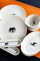 Set de mic dejun, Hermia, 858CMR1119, Portelan, Platou: 20 cm (6 bucăți), Multicolor