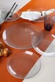 Set platouri servire desert, Hermia, 858CMR1901, Sticla, Farfurie de servire: 25 cm (1 bucată), Transparent