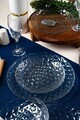 Set platouri servire desert, Hermia, 858CMR1903, Sticla, Farfurie de servire: 25 cm (1 bucată), Transparent