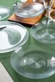 Set platouri servire desert, Hermia, 858CMR1904, Sticla, Farfurie de servire: 25 cm (1 bucată), Transparent