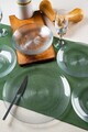 Set platouri servire desert, Hermia, 858CMR1904, Sticla, Farfurie de servire: 25 cm (1 bucată), Transparent
