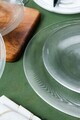 Set platouri servire desert, Hermia, 858CMR1904, Sticla, Farfurie de servire: 25 cm (1 bucată), Transparent