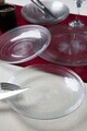 Set platouri servire desert, Hermia, 858CMR1905, Sticla, Farfurie de servire: 25 cm (1 bucată), Transparent