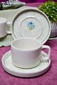 Set pentru ceai, Hermia, 858CMR2101, Portelan, Farfurie: 14 cm (2 bucăți), Multicolor