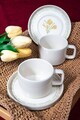 Set pentru ceai, Hermia, 858CMR2102, Portelan, Farfurie: 14 cm (2 bucăți), Multicolor