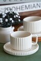 Set pentru ceai, Hermia, 858CMR2103, Portelan, Farfurie: 14 cm (2 bucăți), Alb